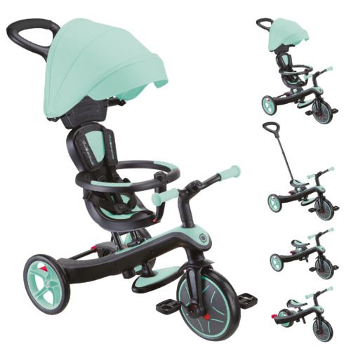 תלת אופן הכל באחד Explorer Trike 4 in 1 הופך לאופני איזון - מנטה