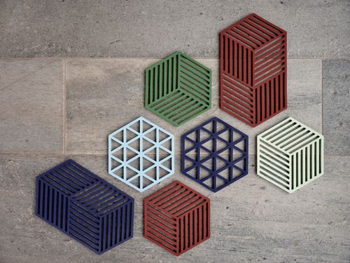 תחתית לסיר Hexagon - בורדו