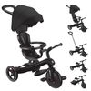 תלת אופן מתקפל הכל באחד Explorer Trike 4 in 1 הופך לאופני איזון - שחור