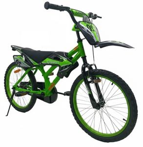אופני ילדים בצורת אופנוע שטח 20 אינץ לגיל 7-10 (ללא גלגלי עזר) - ירוק