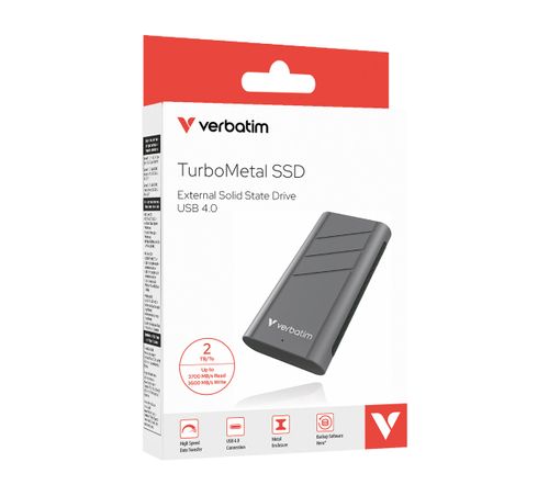 כונן חיצוני TurboMetal SSD 2TB 32022 Verbatim ורבטים