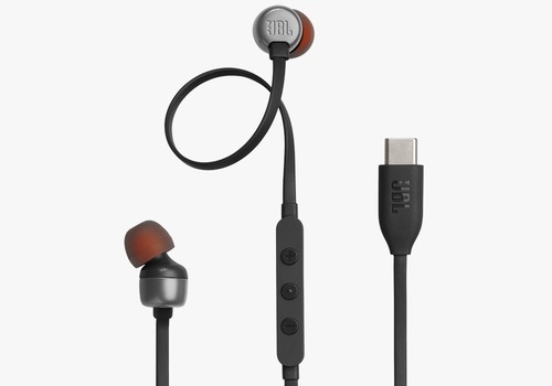 אוזניות סיליקון   JBL TUNE 310C IN-EAR - שחור אחריות מודן