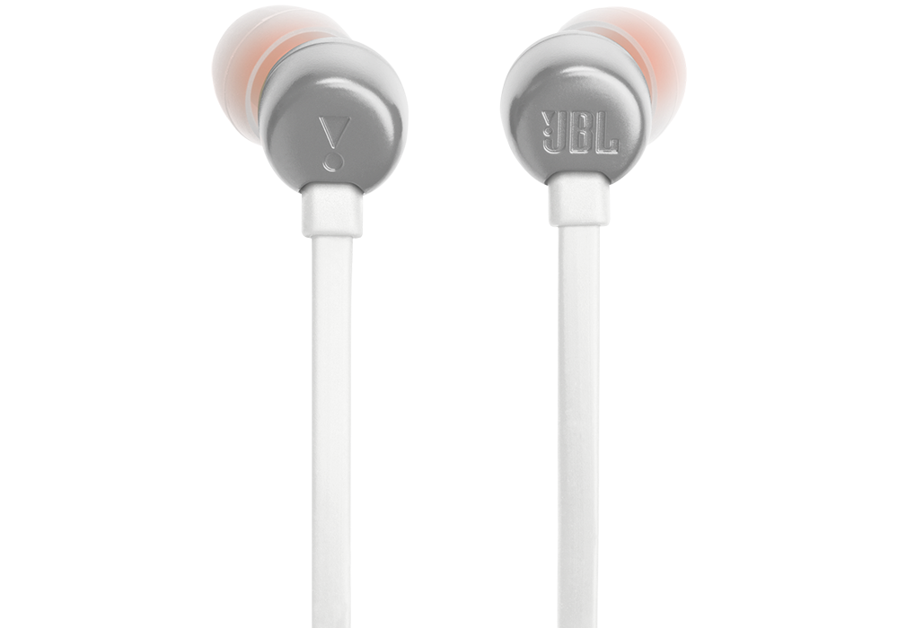 אוזניות סיליקון   JBL TUNE 310C IN-EAR - לבן אחריות מודן