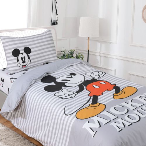 מצעי ילדים ונוער 100% כותנה – MICKEY grey