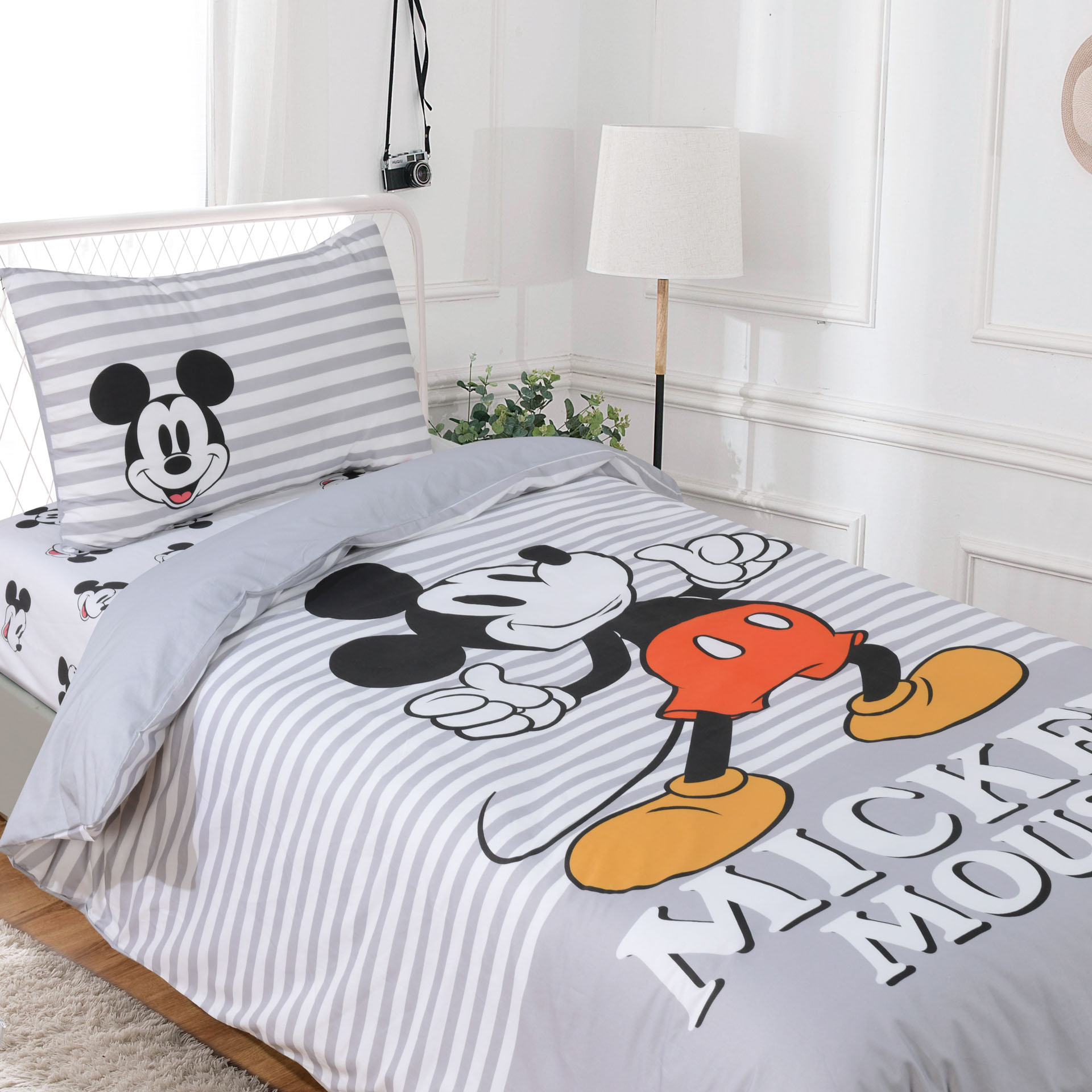 מצעי ילדים ונוער 100% כותנה – MICKEY grey