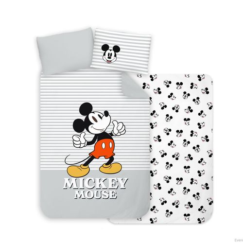 מצעי ילדים ונוער 100% כותנה – MICKEY grey
