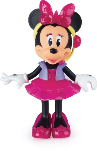 בובת אופנה מיני מאוס עם 2 תלבושות שונות ו-10 אביזרים - כוכב רוק יפיפיה