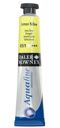צבע מים שפורפרת 8 מל Lemon Yellow 651 Aquafine