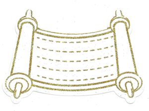 20 חיתוך ספר תורה פתוח בעיטור נצנצים