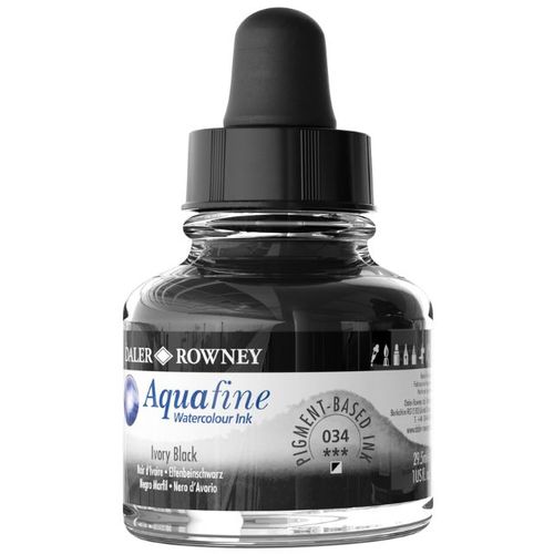 דיו על בסיס מים 29.5 מל Ivory Black 034 Aquafine