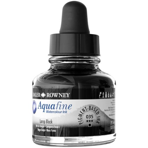 דיו על בסיס מים 29.5 מל Lamp Black 035 Aquafine