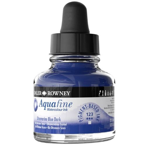 דיו על בסיס מים 29.5 מל Ultramarine Blue Dark 123 Aquafine