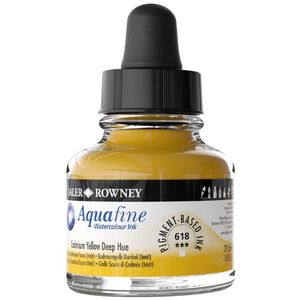 דיו על בסיס מים 29.5 מל Cadmium Yellow Deep Hue 618 Aquafine