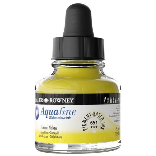 דיו על בסיס מים 29.5 מל Lemon Yellow 651 Aquafine