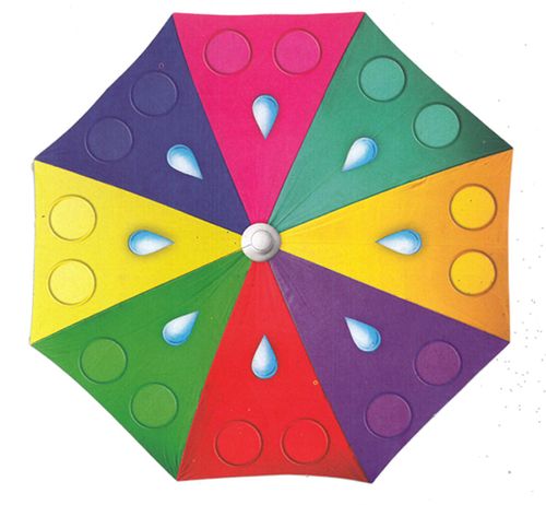 חיתוך מטריה ליצירת מטריה עם ממתק מקל סבא