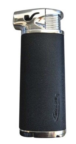 מצית למקטרת Vector Soft Flame Angle שחור עם גימור רך