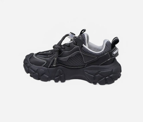 נעלי לילדים בצבע שחור/כסוף | 29-35 | HOT TUNA JAPANESE STYLE HTKSH9 BLACK/SILVER