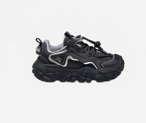 נעלי לילדים בצבע שחור/כסוף | 29-35 | HOT TUNA JAPANESE STYLE HTKSH9 BLACK/SILVER