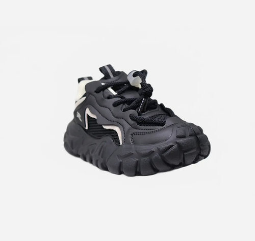 נעלי לילדים בצבע שחור/בז| 29-35 | HOT TUNA JAPANESE STYLE HTKSH9 BLACK/BEIGE