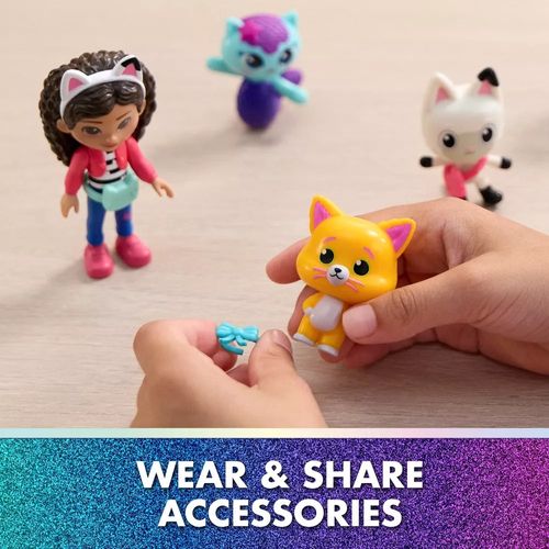 בית הבובות של גבי: הסרט - סט 6 דמויות ראשיות ו-5 אביזרים 'צוות החתולים להרפתקה'