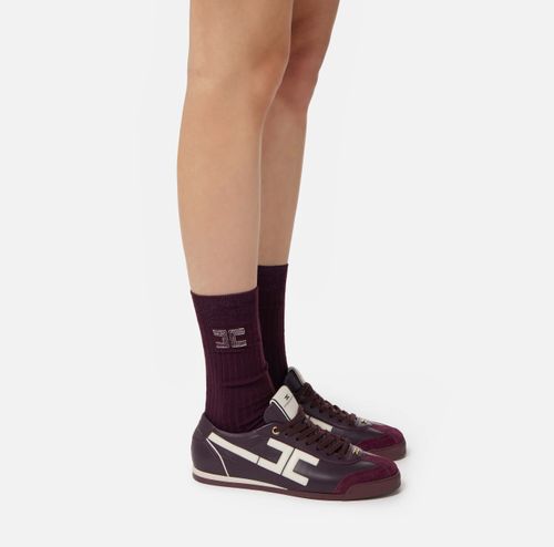 Socks in ribbed wool