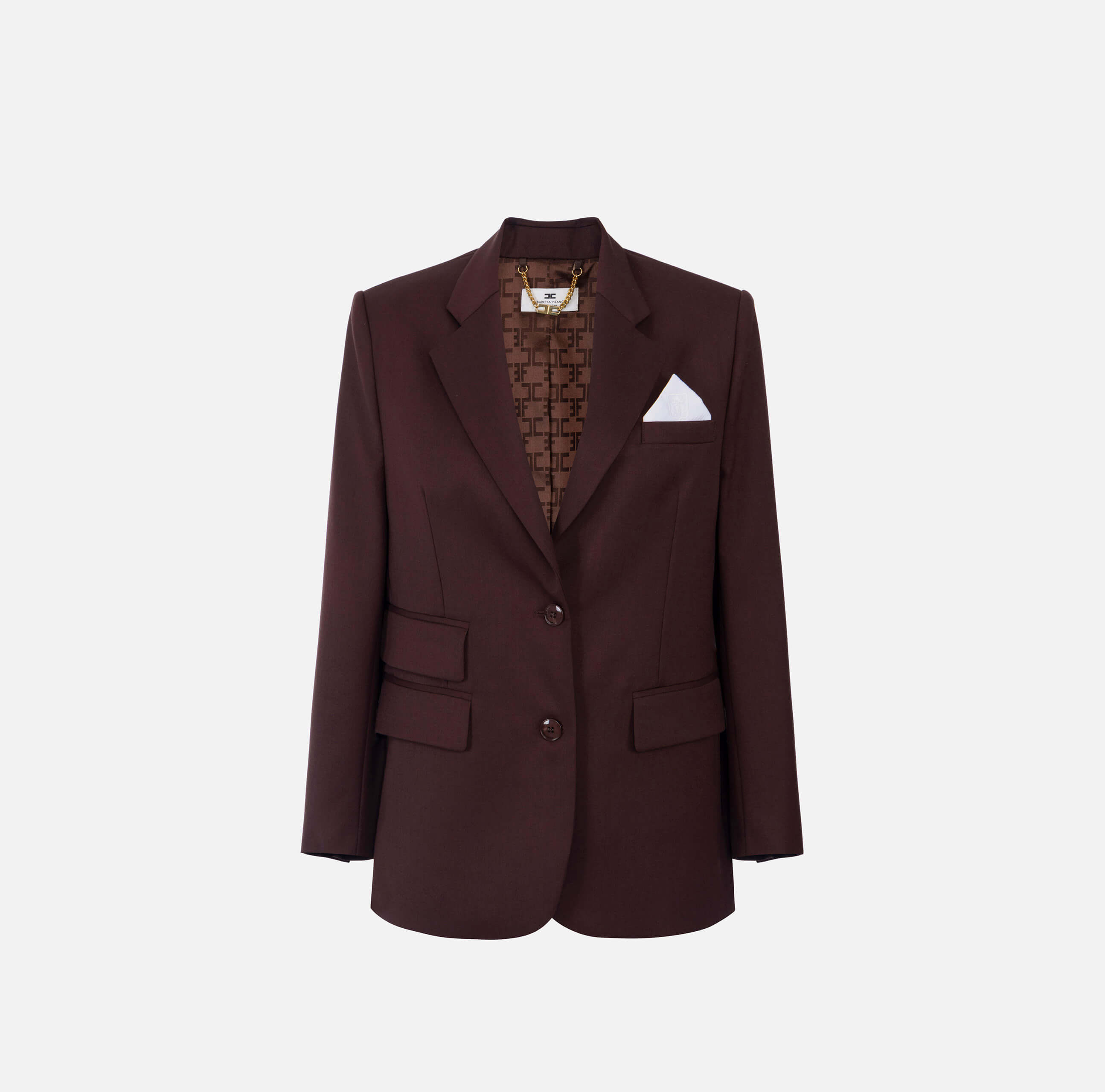 Cool wool jacket with pocket square