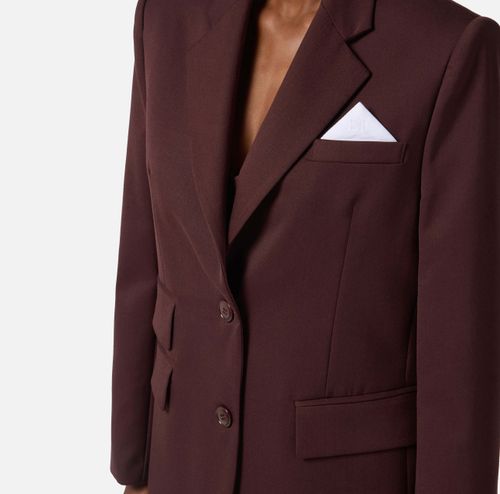 Cool wool jacket with pocket square