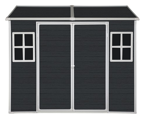 מחסן גינה פלסטיק 190X244X216 דגם B68 שחורף  כולל רצפה.