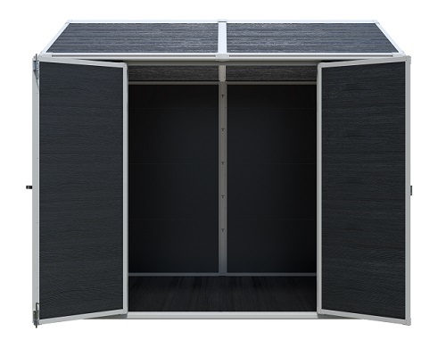 מחסן גינה פלסטיק 190X244X216 דגם B68 שחורף  כולל רצפה.