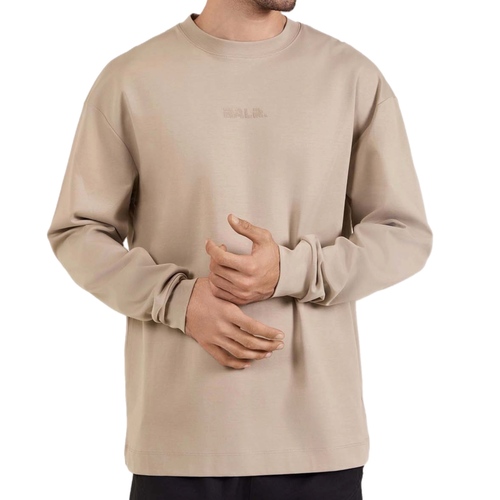 חולצה ארוכה BALR מידות XS-XXL לגברים בגוון בז' שרוול ארוך