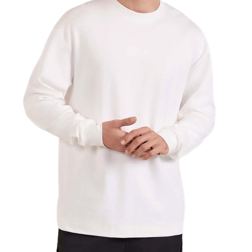 חולצה ארוכה BALR מידות XS-XXL לגברים בגוון לבן שרוול ארוך