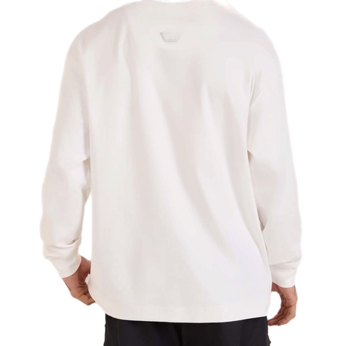 חולצה ארוכה BALR מידות XS-XXL לגברים בגוון לבן שרוול ארוך
