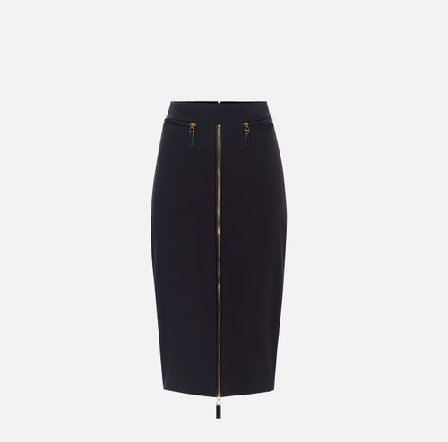 Skirt in lightweight crêpe fabric with zip