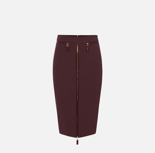 Skirt in lightweight crêpe fabric with zip