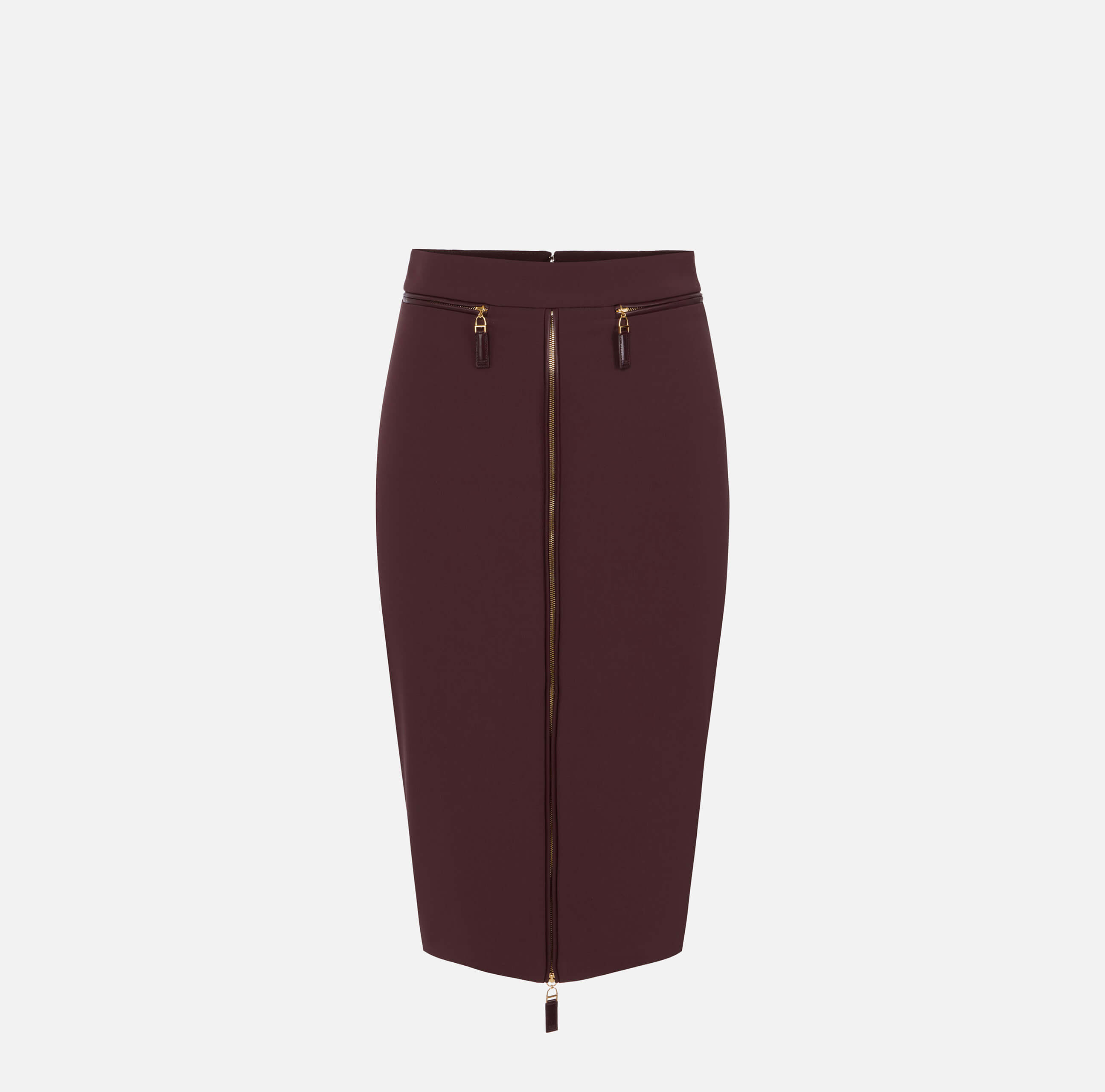 Skirt in lightweight crêpe fabric with zip