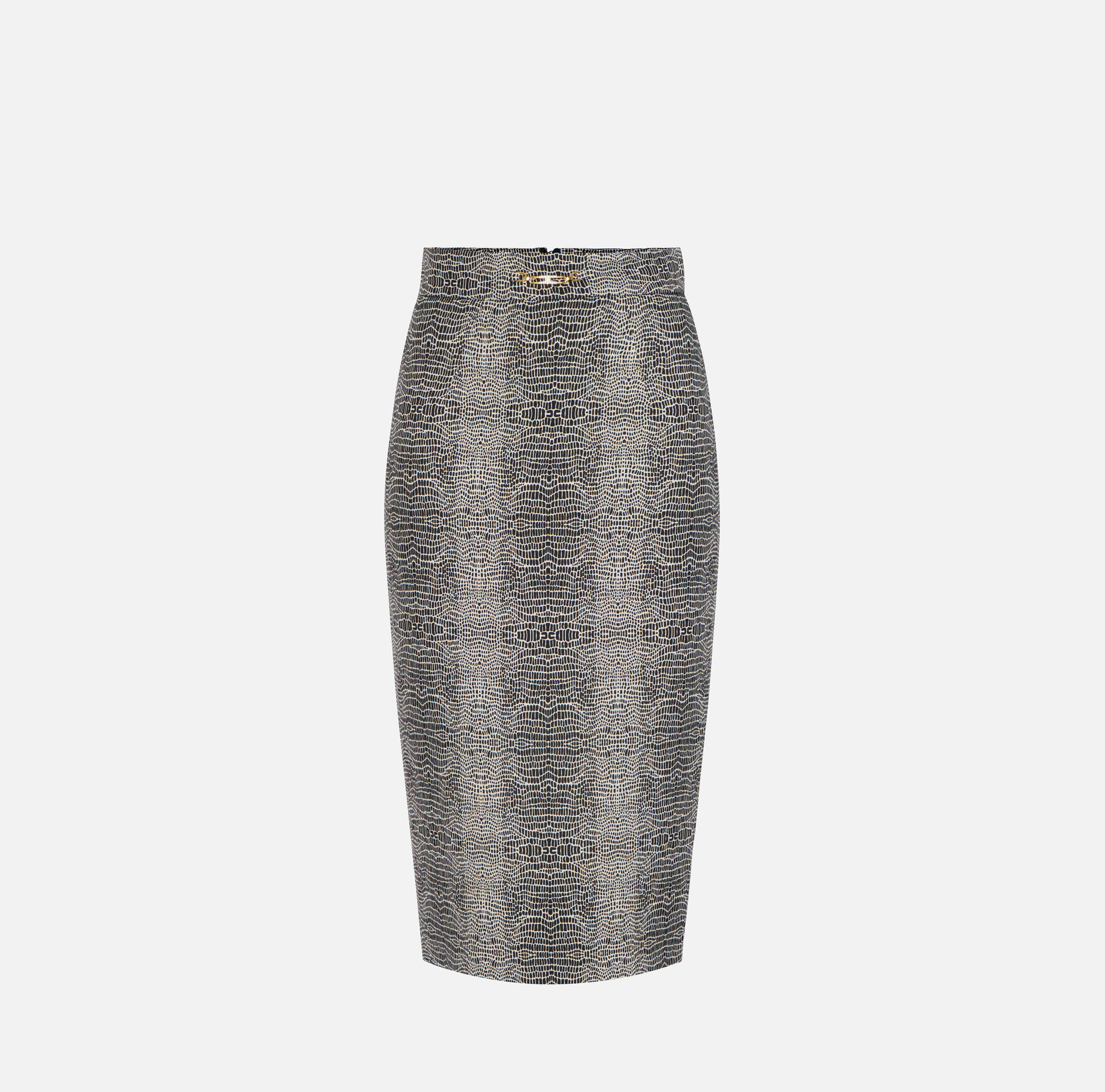 Skirt in viscose fabric with python print