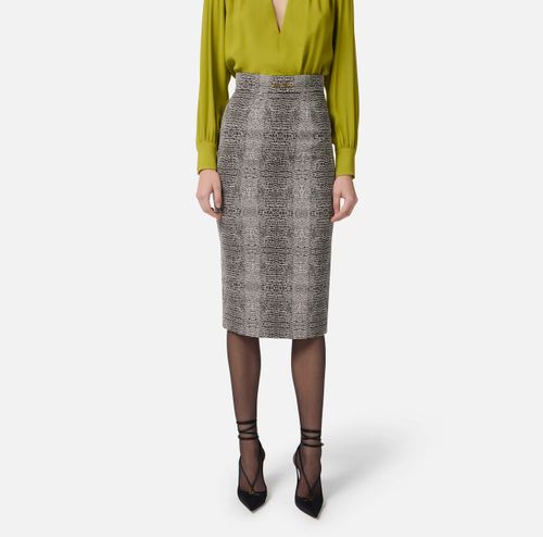 Skirt in viscose fabric with python print
