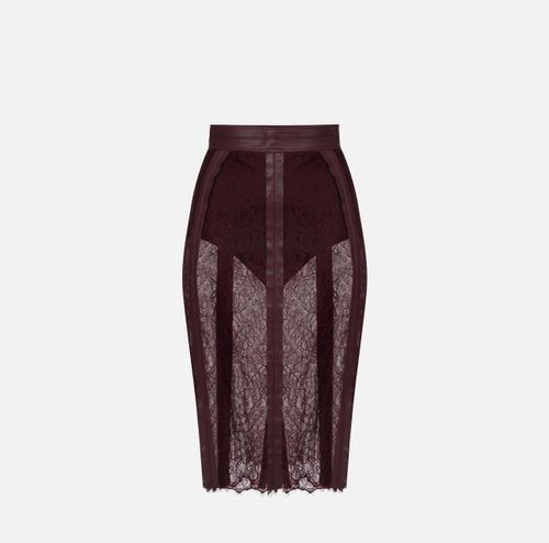 Skirt in floral lace