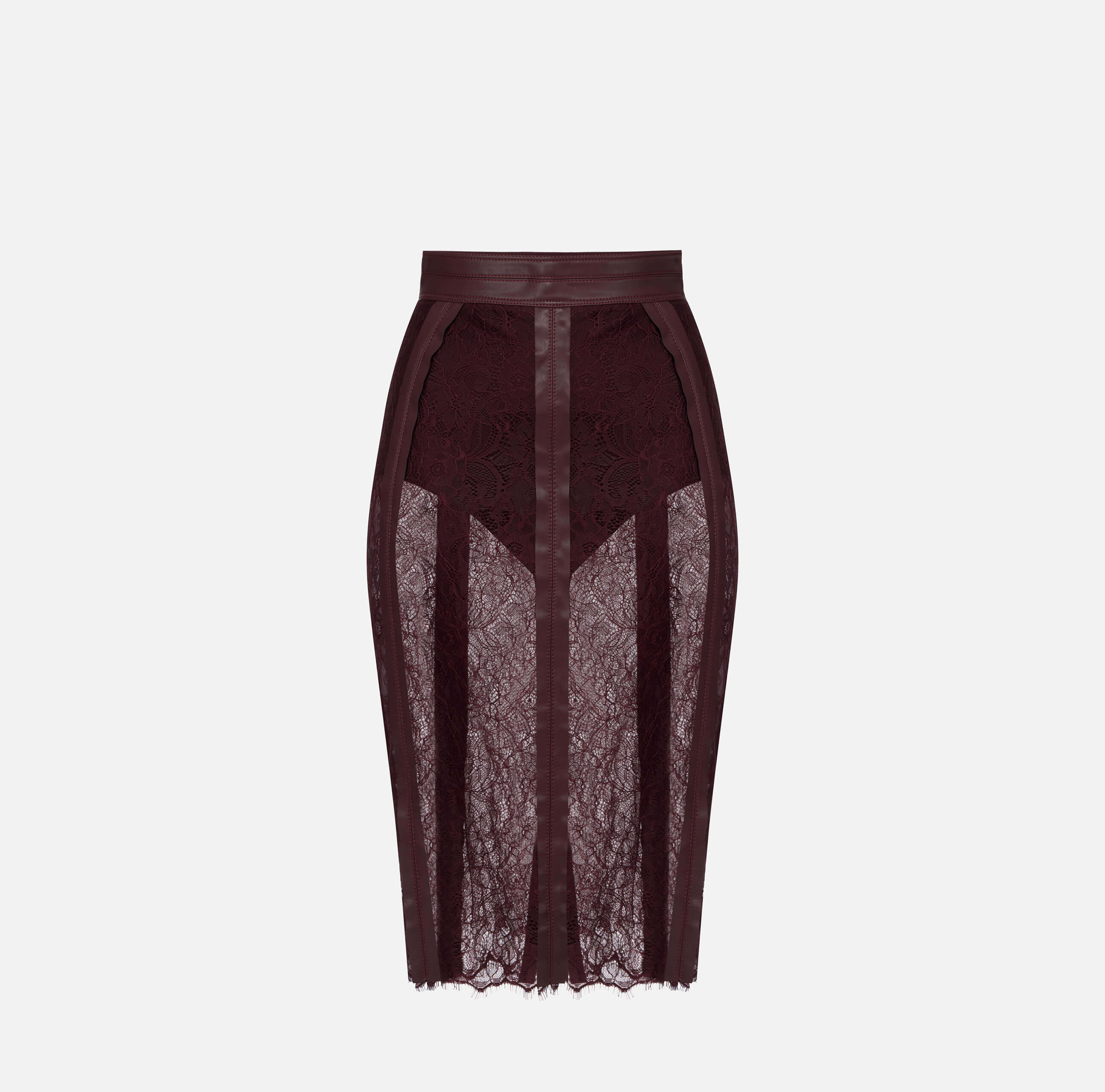 Skirt in floral lace