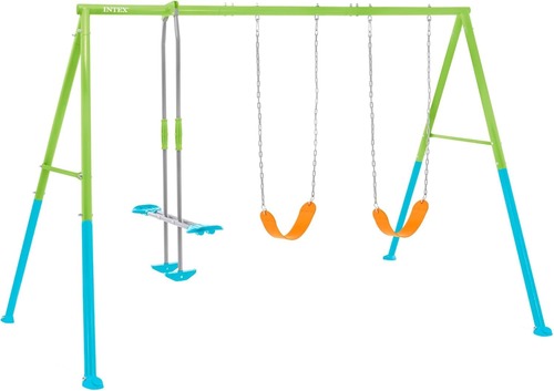 נדנדת חצר צבעונית 3 חלקים