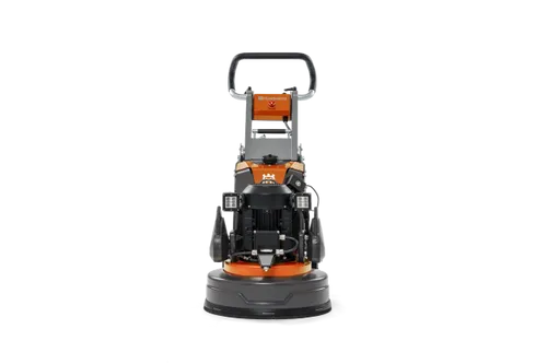 מלטשת בטון פלנטרית HUSQVARNA PG5 דגם 970 60 31-04 עם 3 דיסקיות ליטוש, מערכת קירור ערפל ועיצוב מרכב מפוצל לעבודות ליטוש מקצועיות.