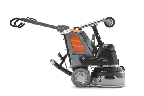 מלטשת בטון פלנטרית HUSQVARNA PG6 XR עם 4 דיסקים, מערכת קירור Mist Cooler ושלט רחוק משופר לעבודות ליטוש מקצועיות.