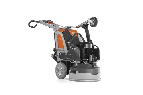 מלטשת בטון פלנטרית HUSQVARNA PG6 XR עם 4 דיסקים, מערכת קירור Mist Cooler ושלט רחוק משופר לעבודות ליטוש מקצועיות.