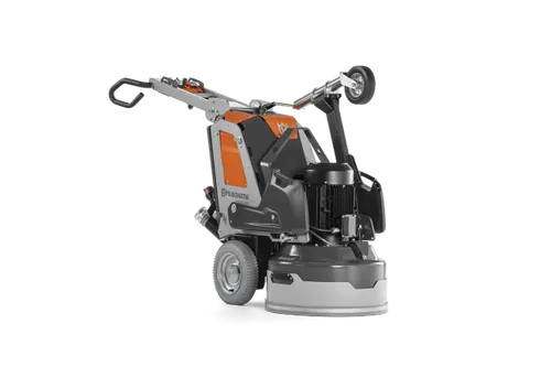 מלטשת בטון פלנטרית HUSQVARNA PG6 XR עם 4 דיסקים, מערכת קירור Mist Cooler ושלט רחוק משופר לעבודות ליטוש מקצועיות.