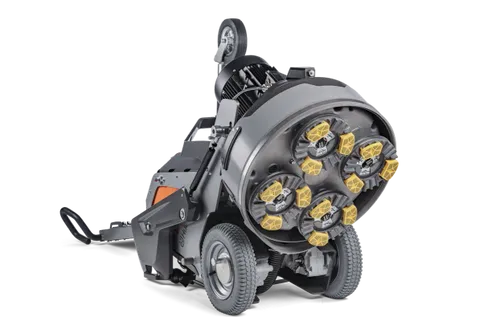 מלטשת בטון פלנטרית HUSQVARNA PG6 XR עם 4 דיסקים, מערכת קירור Mist Cooler ושלט רחוק משופר לעבודות ליטוש מקצועיות.