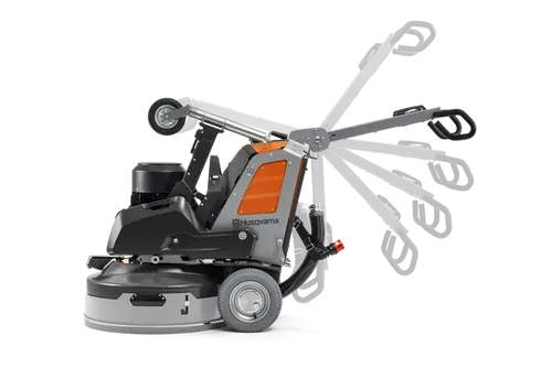 מלטשת בטון פלנטרית HUSQVARNA PG6 XR עם 4 דיסקים, מערכת קירור Mist Cooler ושלט רחוק משופר לעבודות ליטוש מקצועיות.