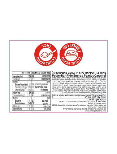 חטיף אנרגיה Powerbar RIDE ENERGY Peanut-Caramel