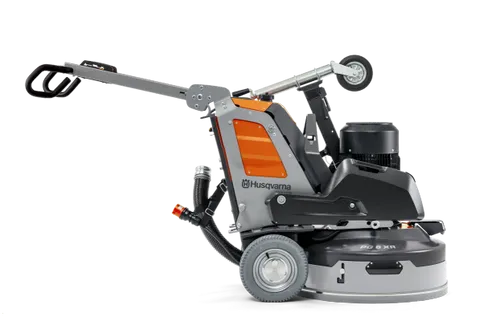 מלטשת בטון פלנטרית HUSQVARNA PG 8 XR עם 4 דיסקי ליטוש, שלט רחוק מתקדם ומערכת קירור ערפל לשיוף וליטוש רצפות בטון ואבן ברוחב 800 מ
