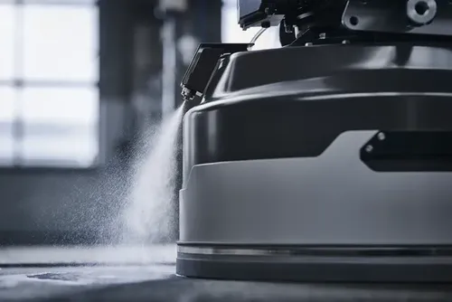 מלטשת בטון פלנטרית HUSQVARNA PG 8 XR עם 4 דיסקי ליטוש, שלט רחוק מתקדם ומערכת קירור ערפל לשיוף וליטוש רצפות בטון ואבן ברוחב 800 מ