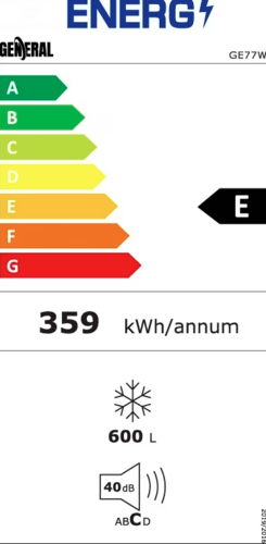 מקפיא עומד 6 תאים NF ג'נרל דגם GE77W לבן GENERAL